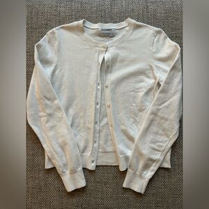 Women’s Old Navy White Cardigan Small Button Down